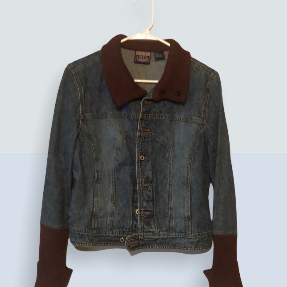OTB, one tough babe denim jacket, lg